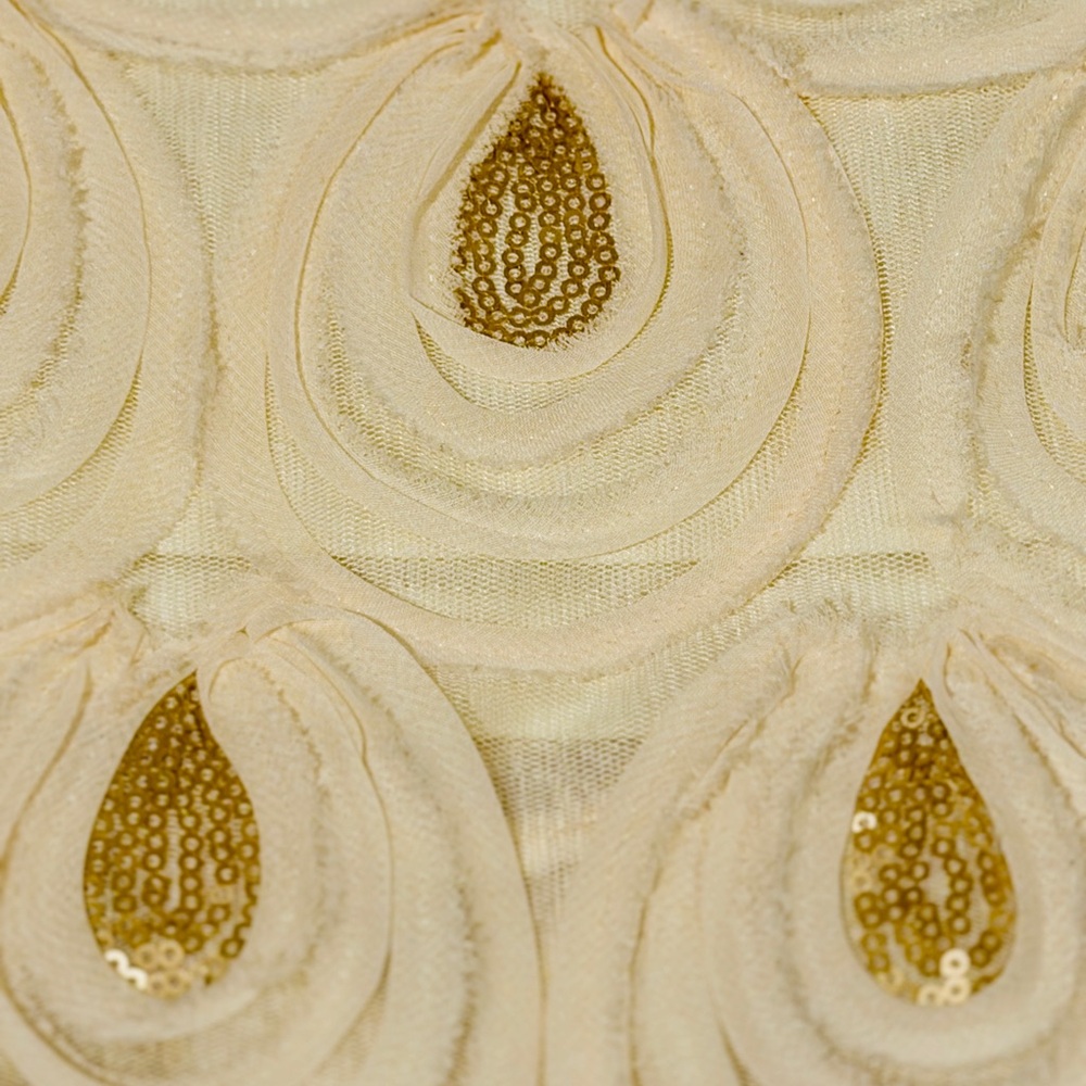 Banjul Cream and Gold Pencil Skirt - Picture 9 of 9